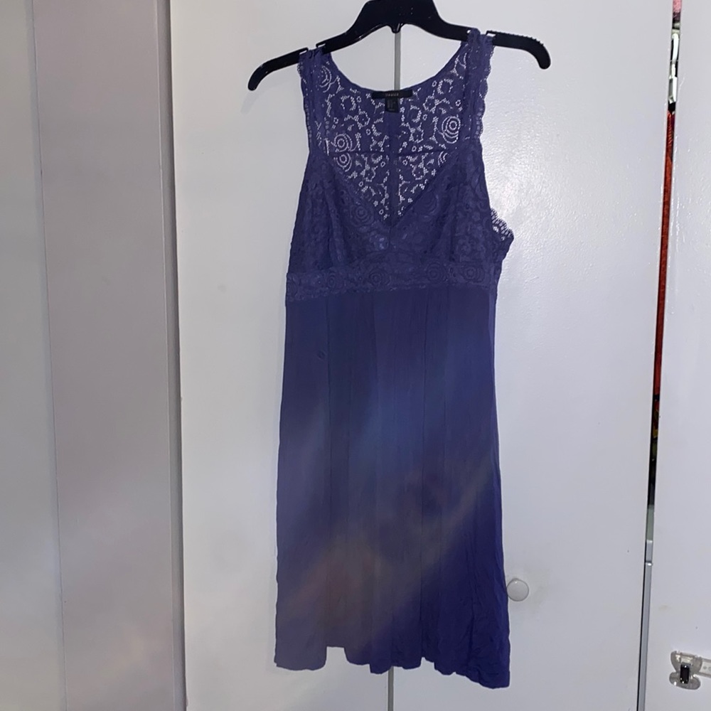 Purple lace top summer dress